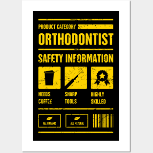 Orthodontist Dentist Safety Information Posters and Art